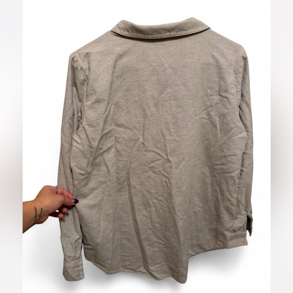 Eileen Fisher Casual Grey Organic cotton Button Down Shirt - Picture 7 of 7